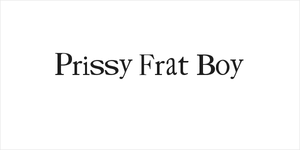 Prissy Frat Boy Logo