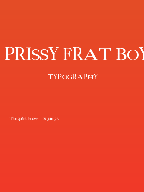 Prissy Frat Boy Poster