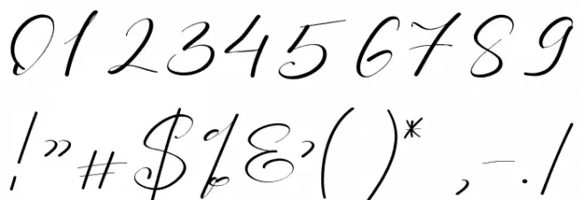 Pristine Font OTHER CHARS