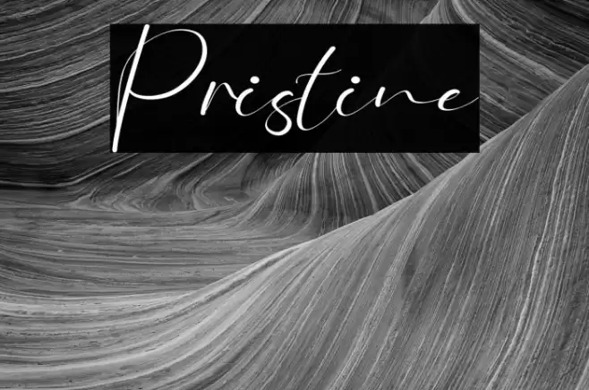 Pristine Font examples