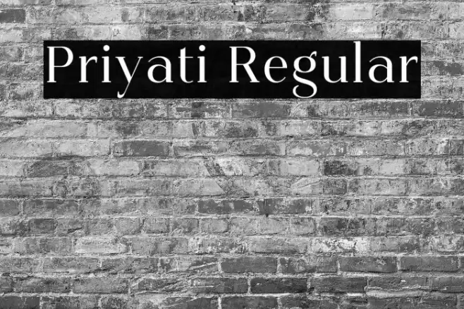 Priyati Regular Font examples