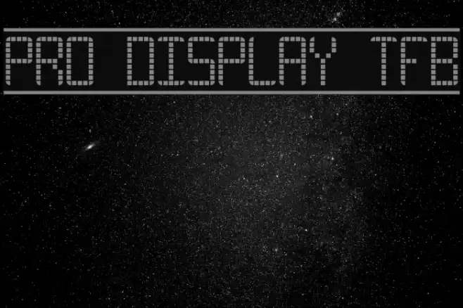 Pro Display tfb フォント examples