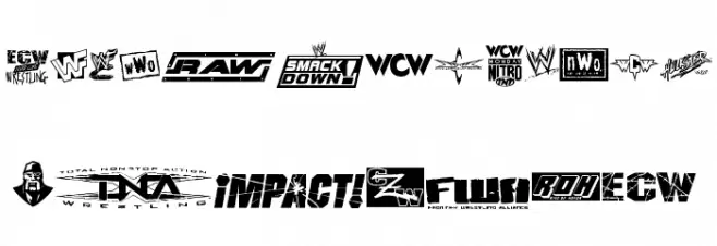 Pro Wrestling Logos 字体 大写