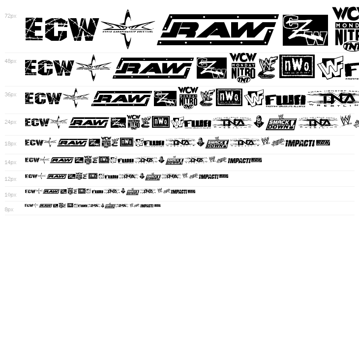 Pro Wrestling Logos Waterfall