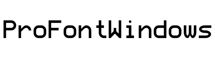 ProFontWindows Font