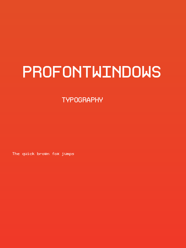 ProFontWindows Poster
