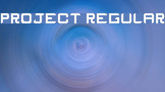 ProJecT Regular Font examples