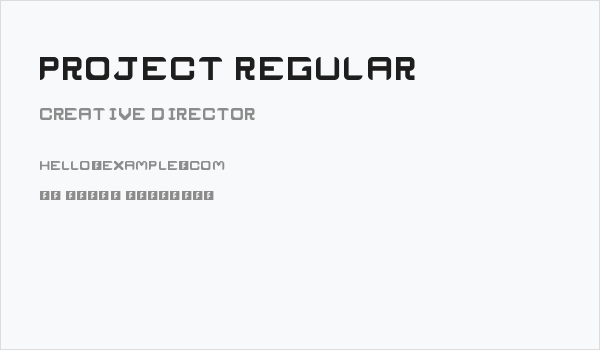 ProJecT Regular Business Card