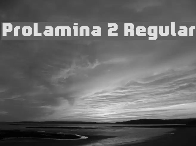 ProLamina 2 Regular Fonte examples