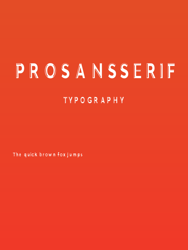 ProSansSerif Poster