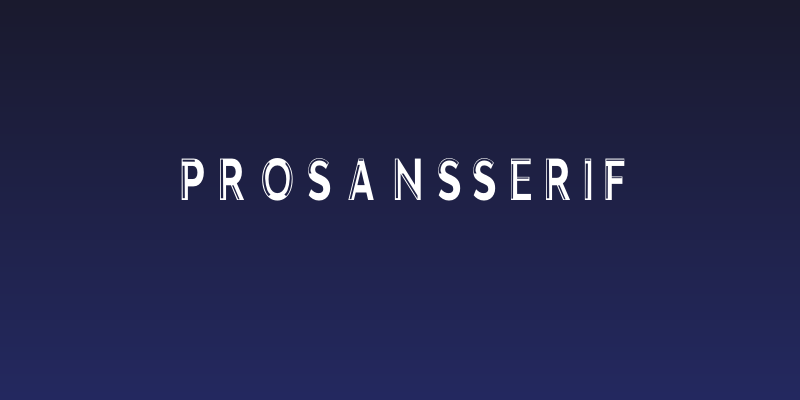 ProSansSerif Social Header