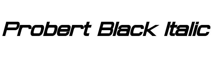 Probert Black Italic Fonte