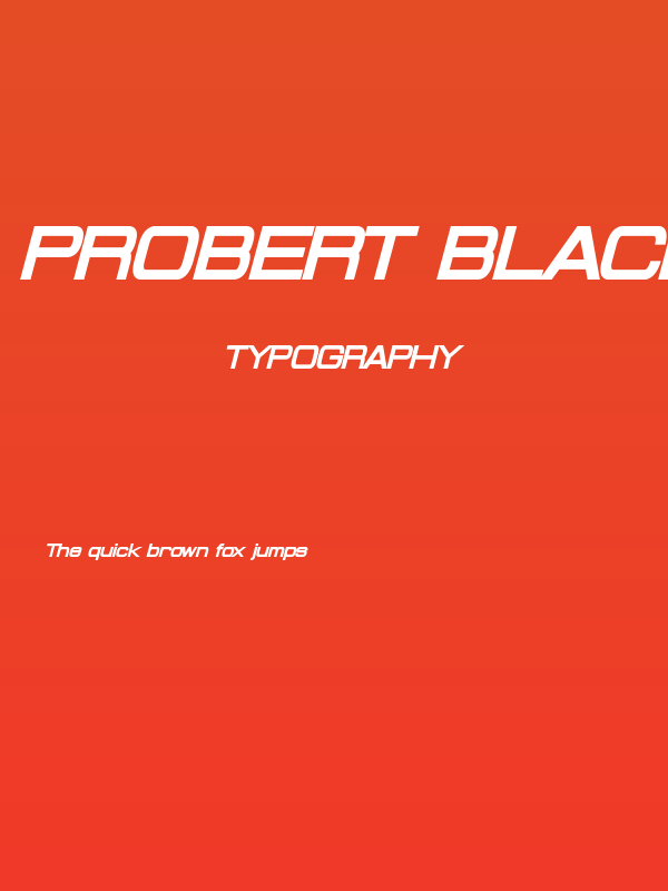 Probert Black Italic Poster