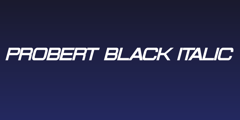 Probert Black Italic Social Header