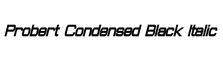 Probert Condensed Black Italic Font
