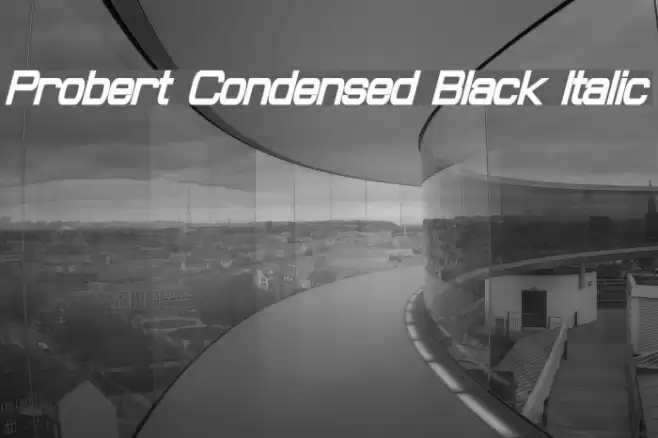 Probert Condensed Black Italic フォント examples