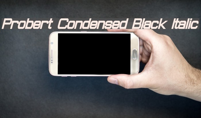Probert Condensed Black Italic Font examples