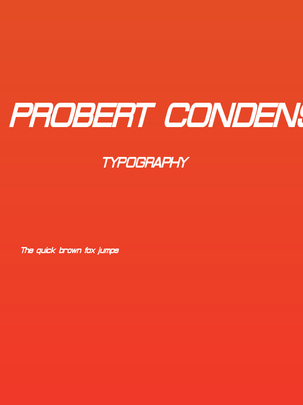 Probert Condensed Black Italic Poster