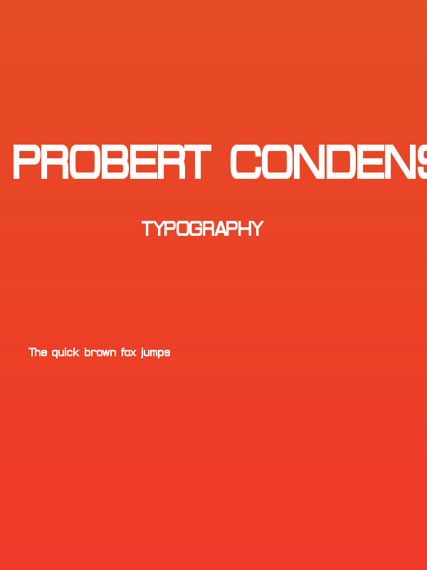 Probert Condensed Black Poster