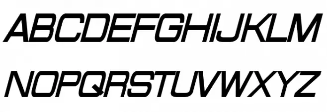 Probert Condensed Bold Italic फ़ॉन्ट अपरकेस