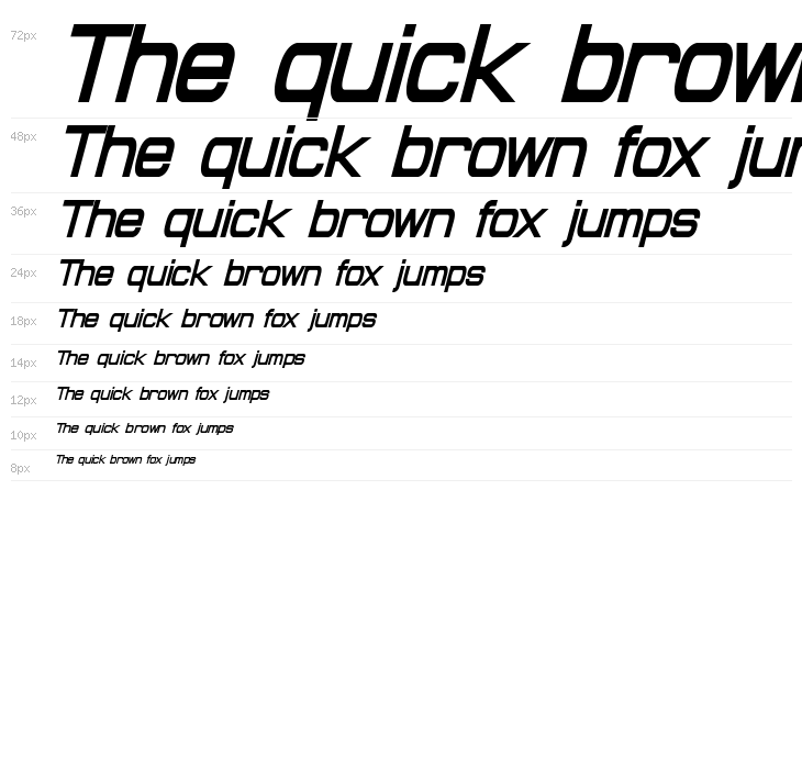 Probert Condensed Bold Italic Waterfall