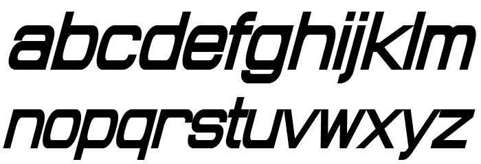 Probert Condensed Bold Italic Font LOWERCASE