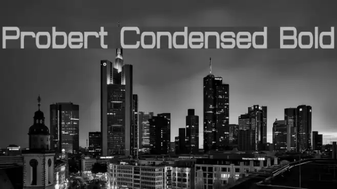 Probert Condensed Bold Fuentes examples
