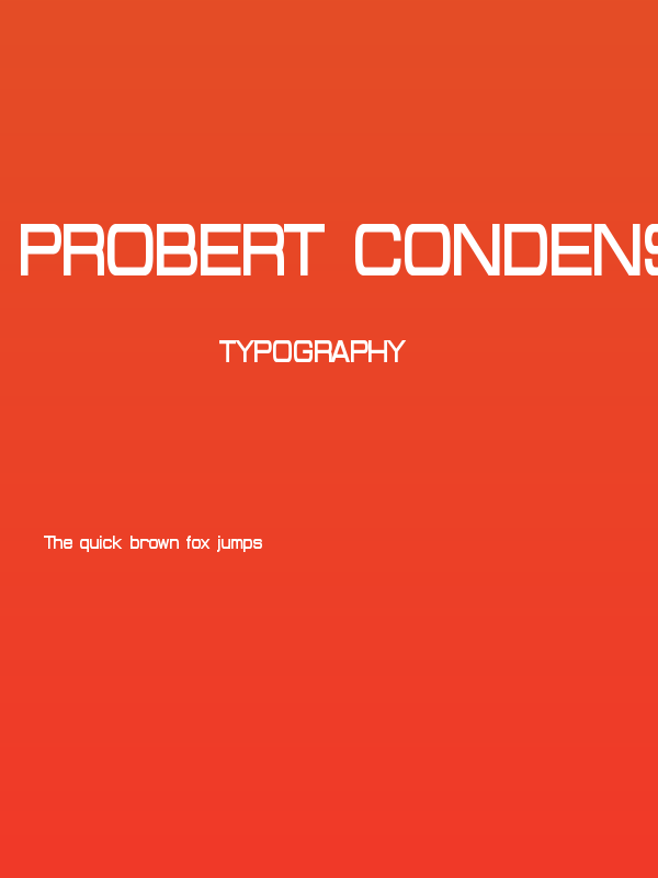 Probert Condensed Bold Poster
