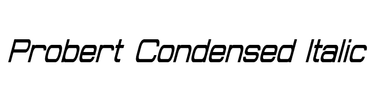 Probert Condensed Italic Font