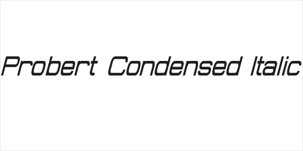 Probert Condensed Italic Logo
