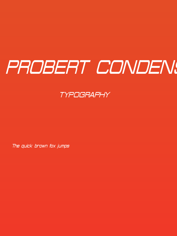 Probert Condensed Italic Poster