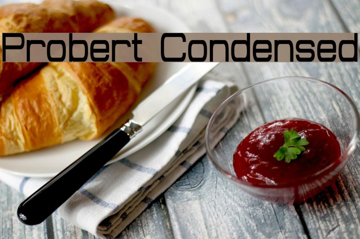 Probert Condensed Font examples