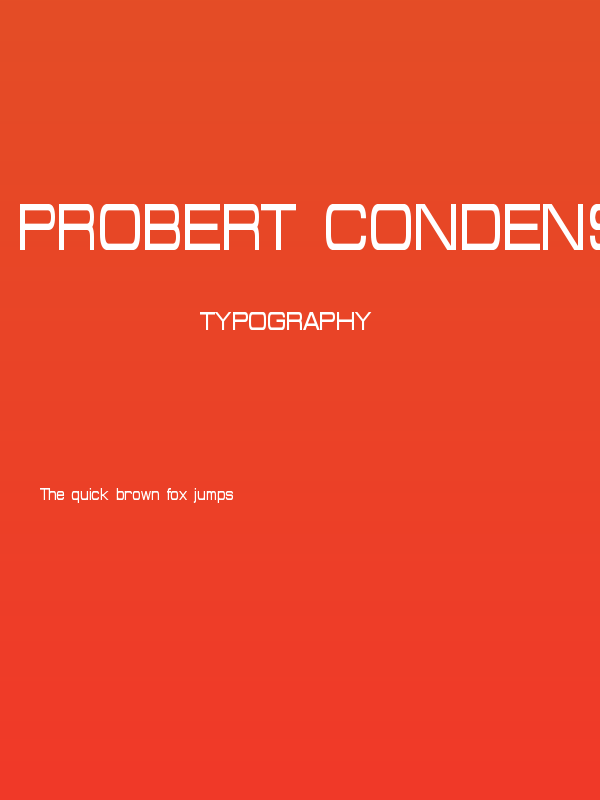 Probert Condensed Poster