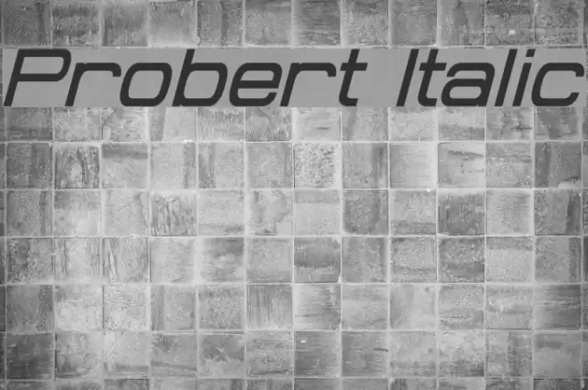 Probert Italic Font examples