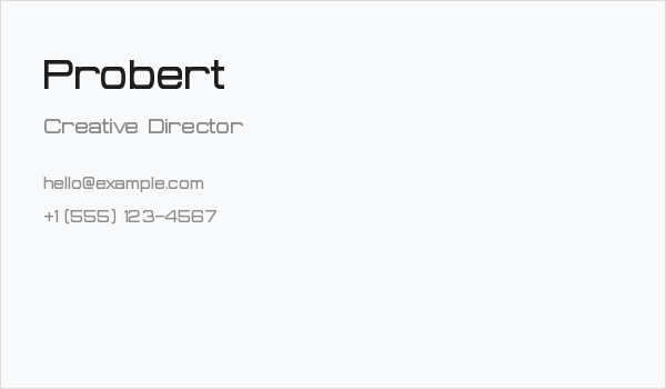 Probert Business Card