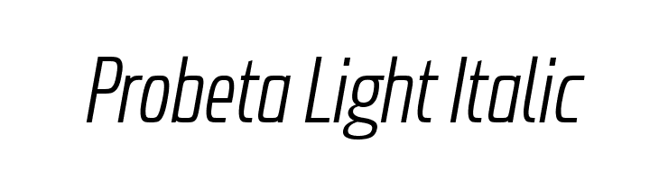 Probeta Light Italic  免费字体下载