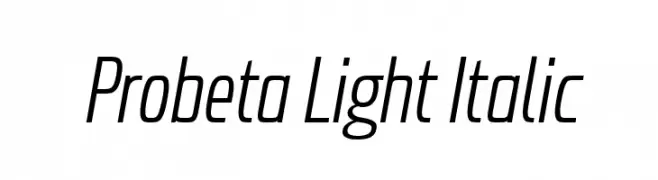 Probeta Light Italic  baixar fontes gratis