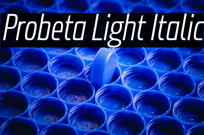 Probeta Light Italic Example 1