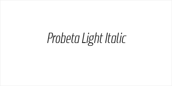 Probeta Light Italic Logo