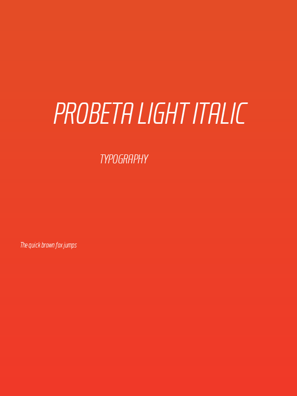 Probeta Light Italic Poster