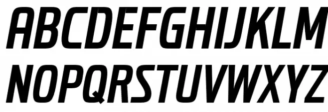 Probeta Semi Bold Italic Caratteri MAIUSCOLE