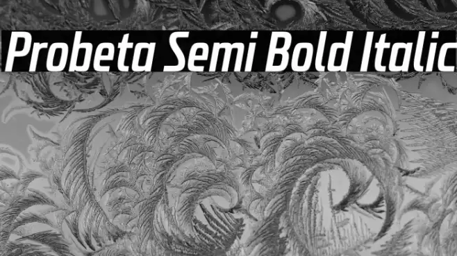 Probeta Semi Bold Italic Font examples