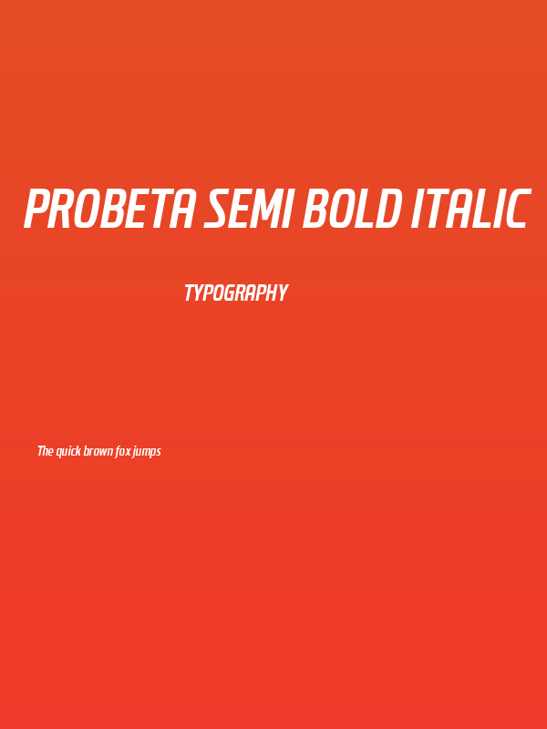 Probeta Semi Bold Italic Poster