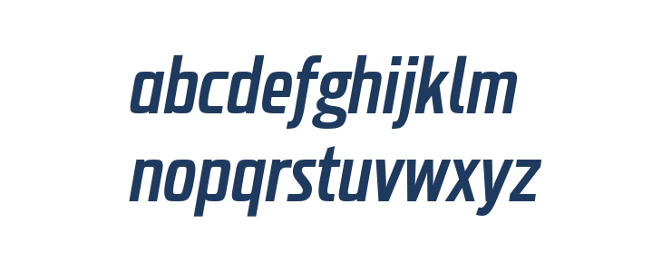 Probeta Semi Bold Italic Lowercase