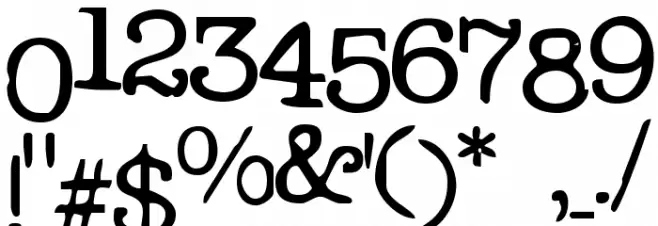 Problem Secretary フォント その他の文字