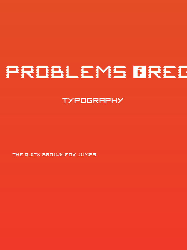 Problems 2 Regular Poster