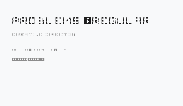 Problems 3 Regular Business Card