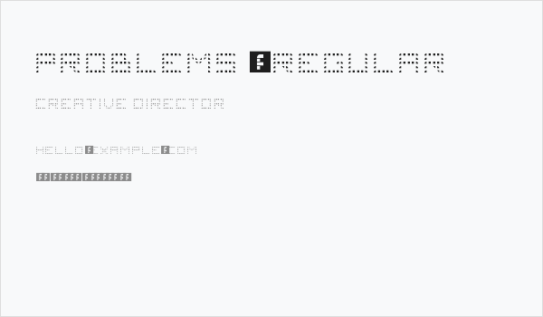 Problems 4 Regular Business Card