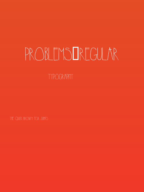 Problems-Regular Poster