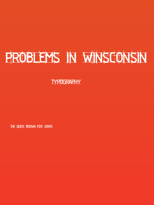 Problems in Winsconsin Poster